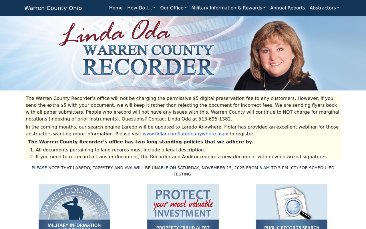 Warren County neighbors Recorder land records search source