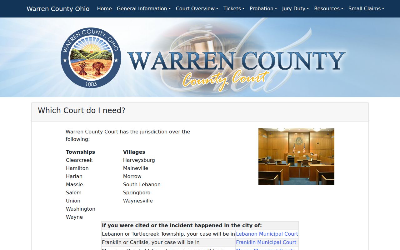 Warren County neighbors jurisdiction guide for local record routing