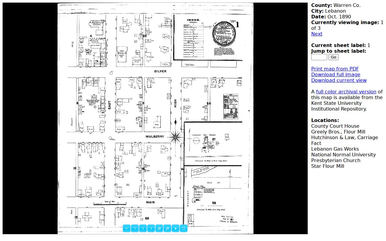 Warren County previous residents Lebanon 1890 Sanborn map context